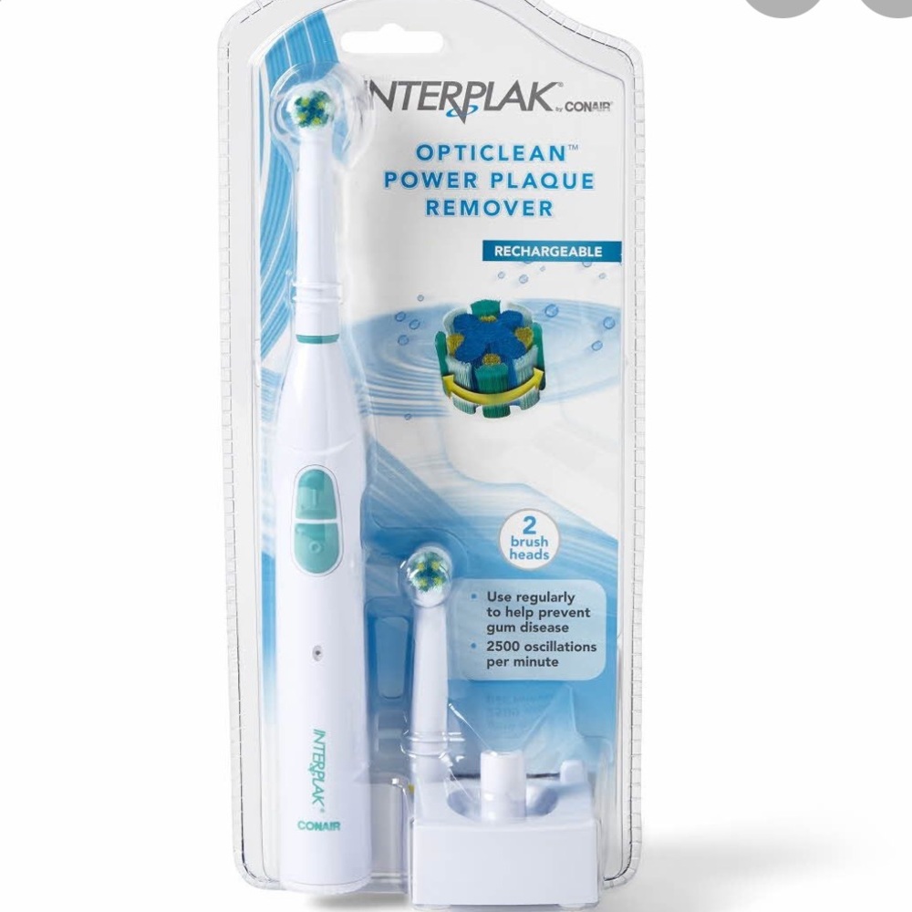 🪥 Conair InterPlak Rechargeable Cordless Toothbrush NEW